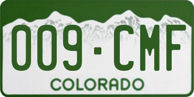 CO license plate 009CMF