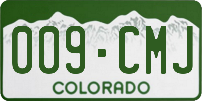 CO license plate 009CMJ