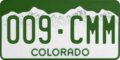 CO license plate 009CMM