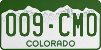 CO license plate 009CMO