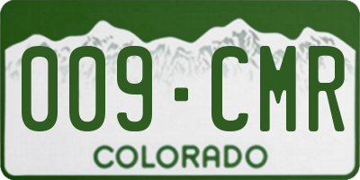 CO license plate 009CMR