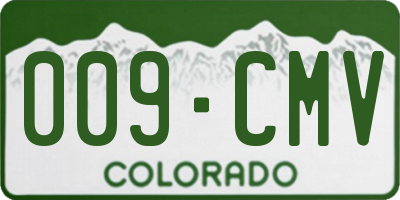 CO license plate 009CMV