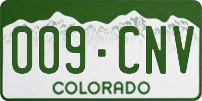 CO license plate 009CNV