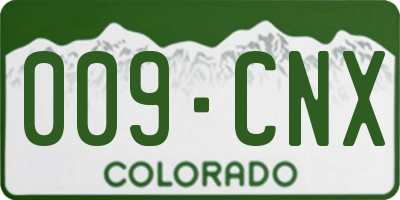 CO license plate 009CNX