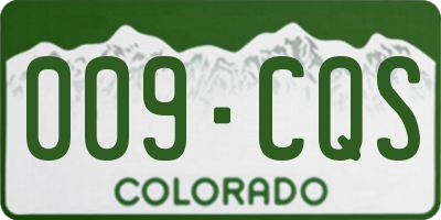 CO license plate 009CQS