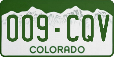 CO license plate 009CQV