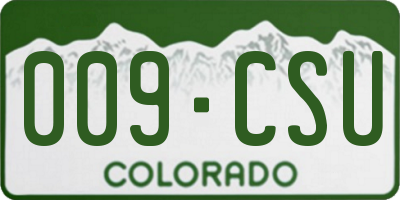 CO license plate 009CSU
