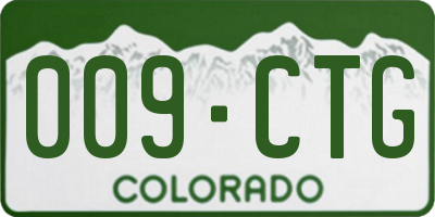 CO license plate 009CTG