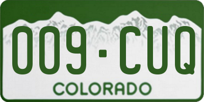 CO license plate 009CUQ