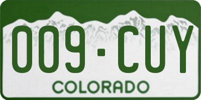 CO license plate 009CUY