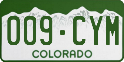 CO license plate 009CYM