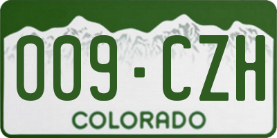 CO license plate 009CZH