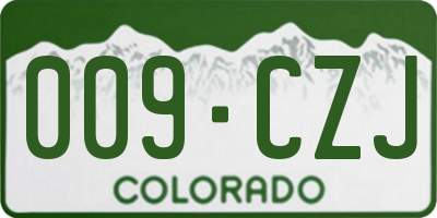CO license plate 009CZJ