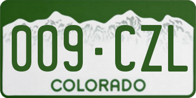 CO license plate 009CZL
