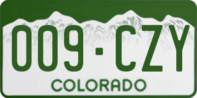 CO license plate 009CZY