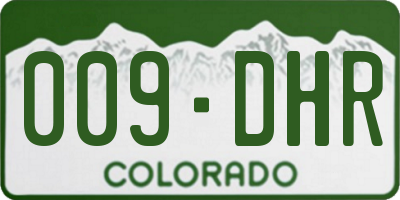 CO license plate 009DHR