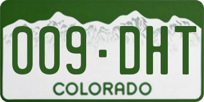 CO license plate 009DHT