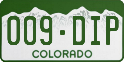 CO license plate 009DIP