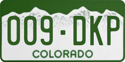 CO license plate 009DKP