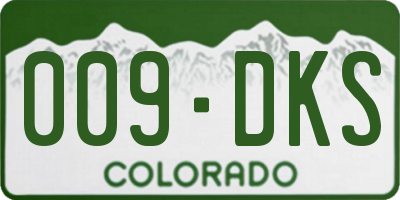 CO license plate 009DKS