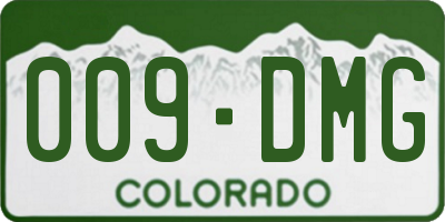 CO license plate 009DMG