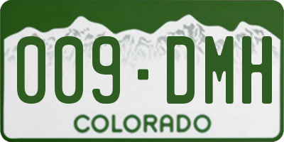 CO license plate 009DMH