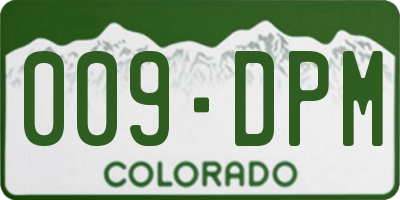 CO license plate 009DPM