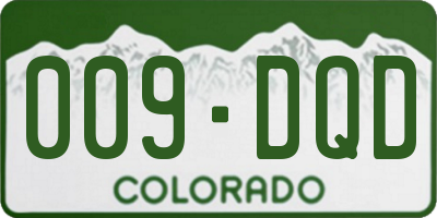 CO license plate 009DQD