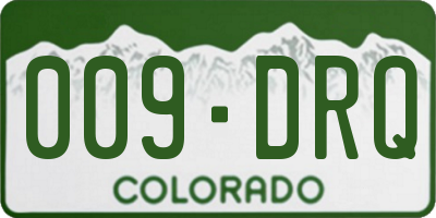 CO license plate 009DRQ