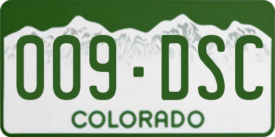 CO license plate 009DSC