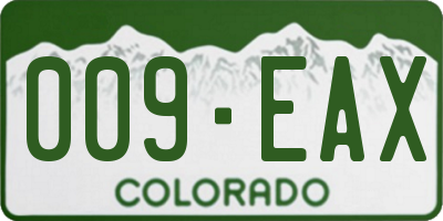 CO license plate 009EAX