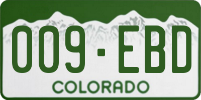 CO license plate 009EBD