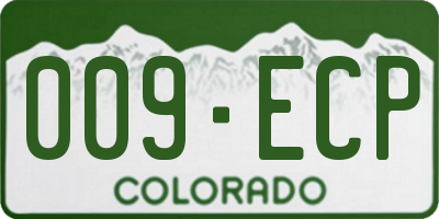CO license plate 009ECP