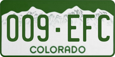 CO license plate 009EFC