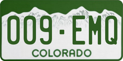CO license plate 009EMQ