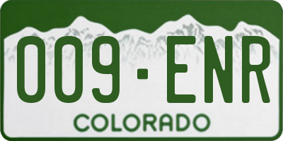 CO license plate 009ENR