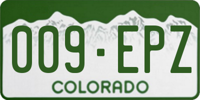 CO license plate 009EPZ