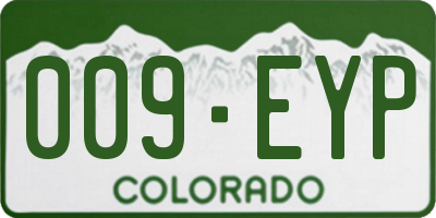 CO license plate 009EYP