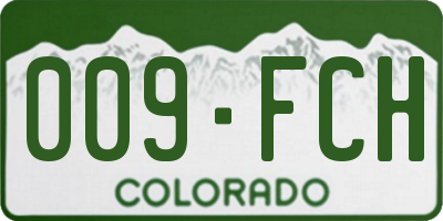CO license plate 009FCH