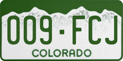 CO license plate 009FCJ