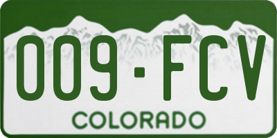 CO license plate 009FCV