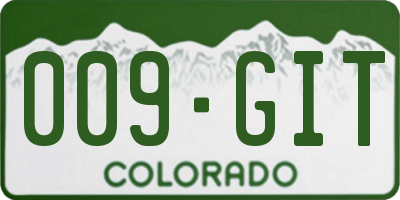 CO license plate 009GIT