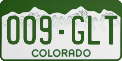 CO license plate 009GLT