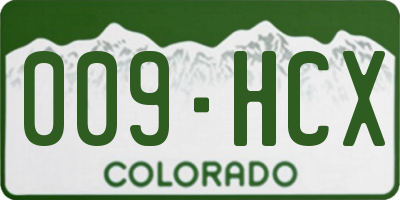 CO license plate 009HCX