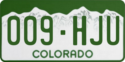 CO license plate 009HJU