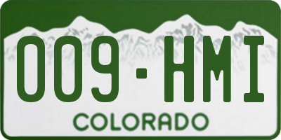 CO license plate 009HMI