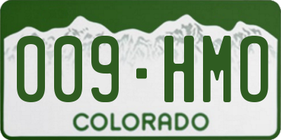 CO license plate 009HMO