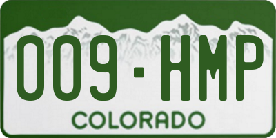 CO license plate 009HMP