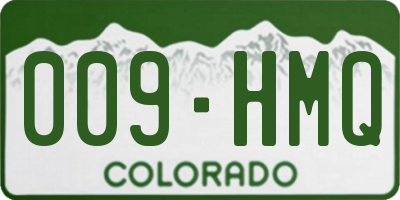 CO license plate 009HMQ