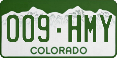 CO license plate 009HMY